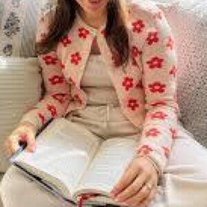 WILD FABLE FLORAL CARDIGAN SWEATER